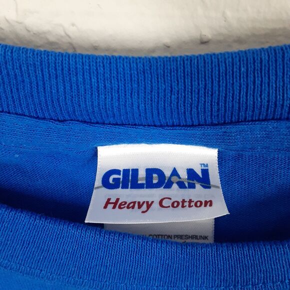 New York Knicks Mens XL Larry Johnson Signed #2 Blue Short Sleeve T Shirt NBA - Picture 3 of 7